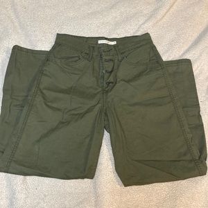 Levi high waisted green jeans